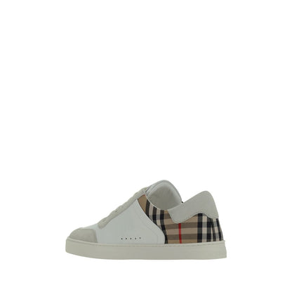 Burberry White Rubber Low Top Sneakers