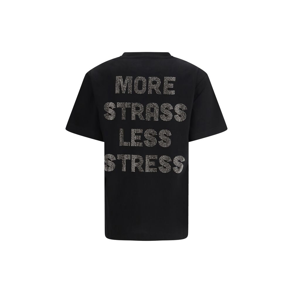 PINKO Black Cotton T-Shirt