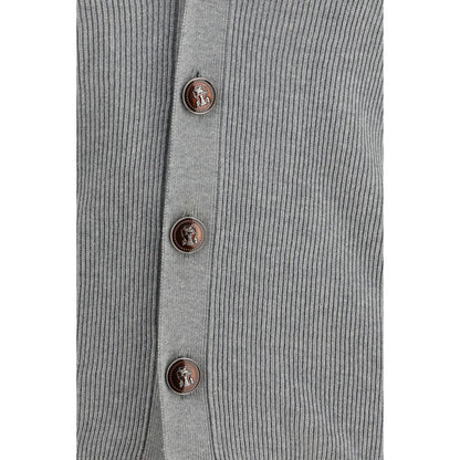 Brunello Cucinelli Gray Cotton Cardigan