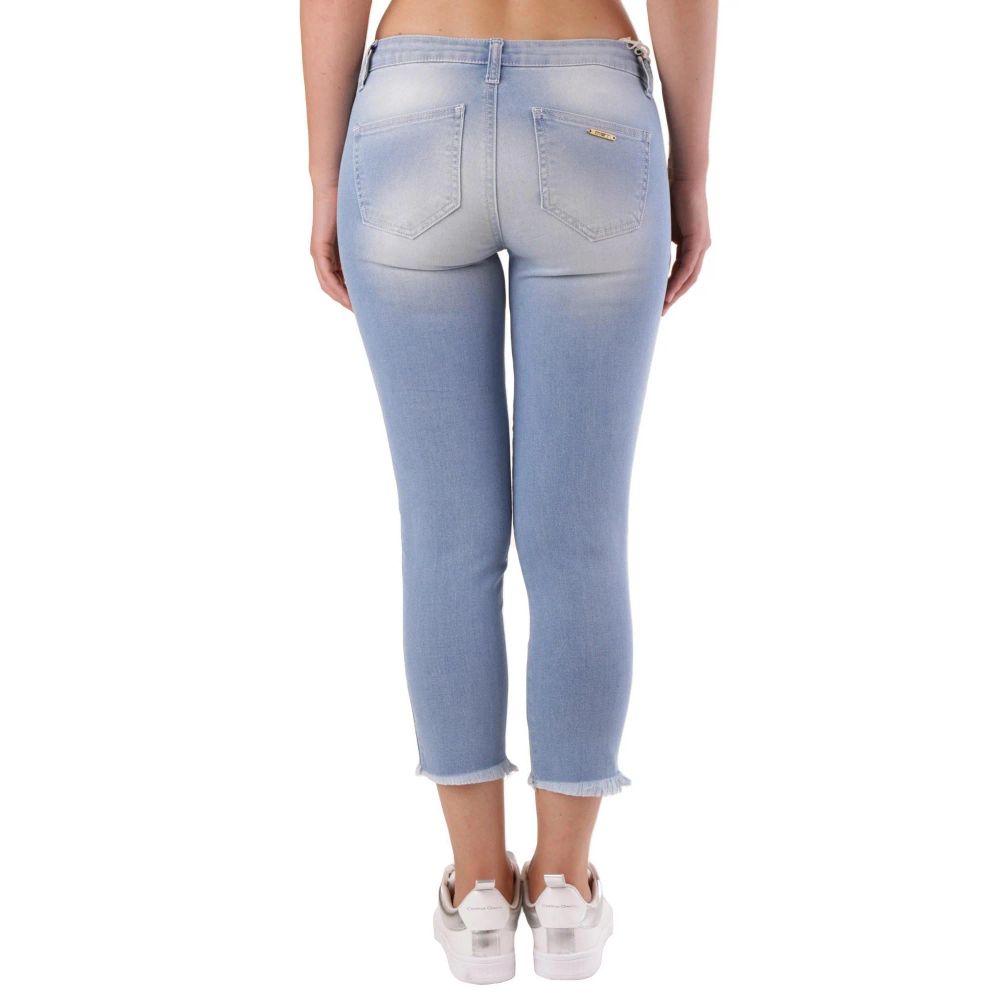 Met Blue Cotton Cropped Jeans