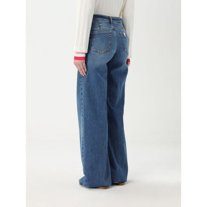 Liu Jo Blue Cotton Flared Jeans