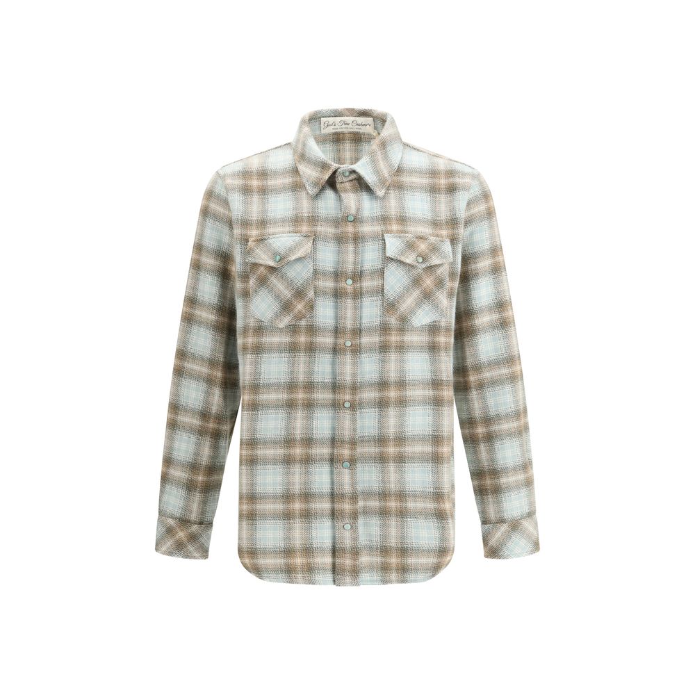 God's True Cashmere Multicolor Cashmere Shirt