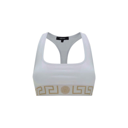 Versace White Cotton Sport Bra