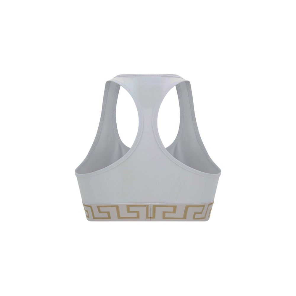Versace White Cotton Sport Bra