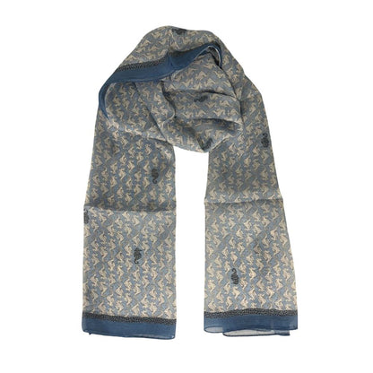 Borbonese Blue Silk Women Scarf