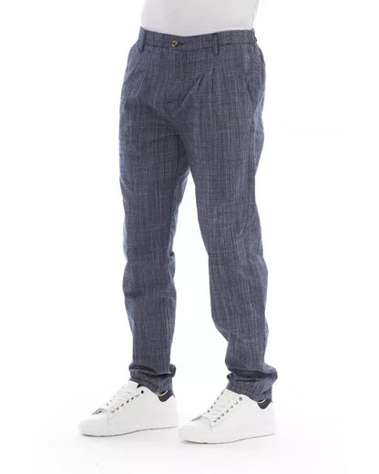 Baldinini Trend Blue Cotton Chino Pants