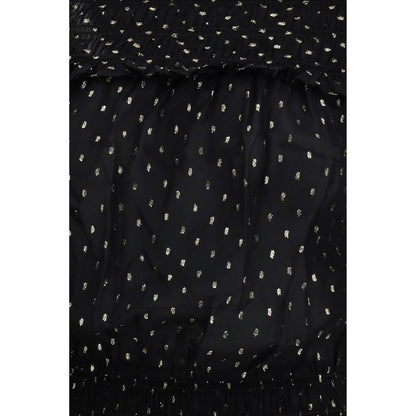 Self-Portrait Black Viscose Blouse