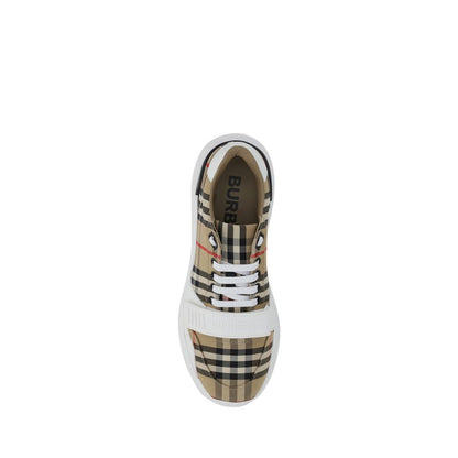 Burberry Beige Cotton Chunky Sneakers