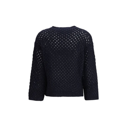 Fabiana Filippi Black Fleece Wool Sweatshirt