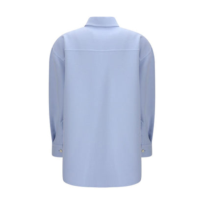 Fabiana Filippi Blue Wool Full-Length Jacket