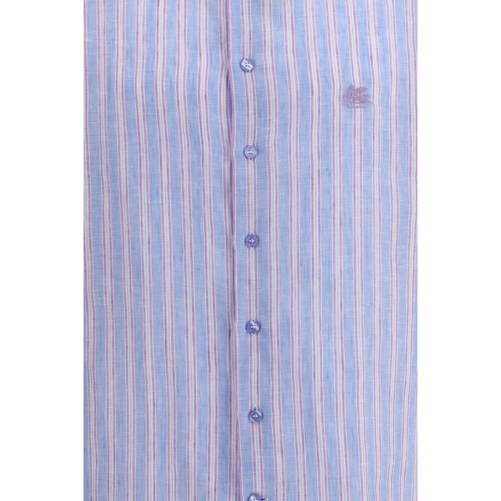 Etro Multicolor Linen Pattern Shirt