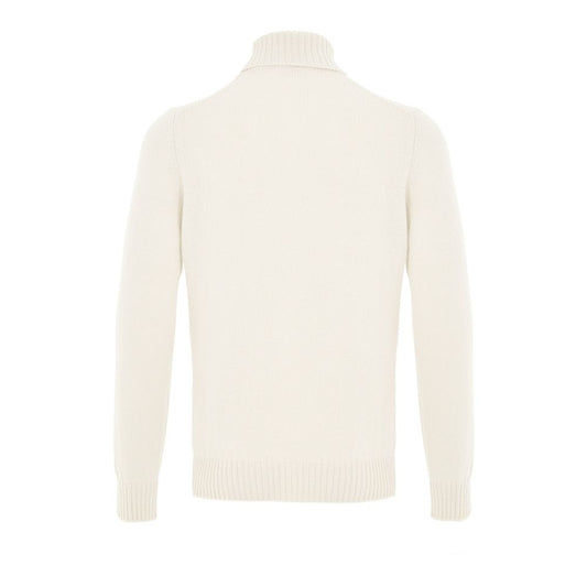 Gran Sasso White Wool Turtleneck