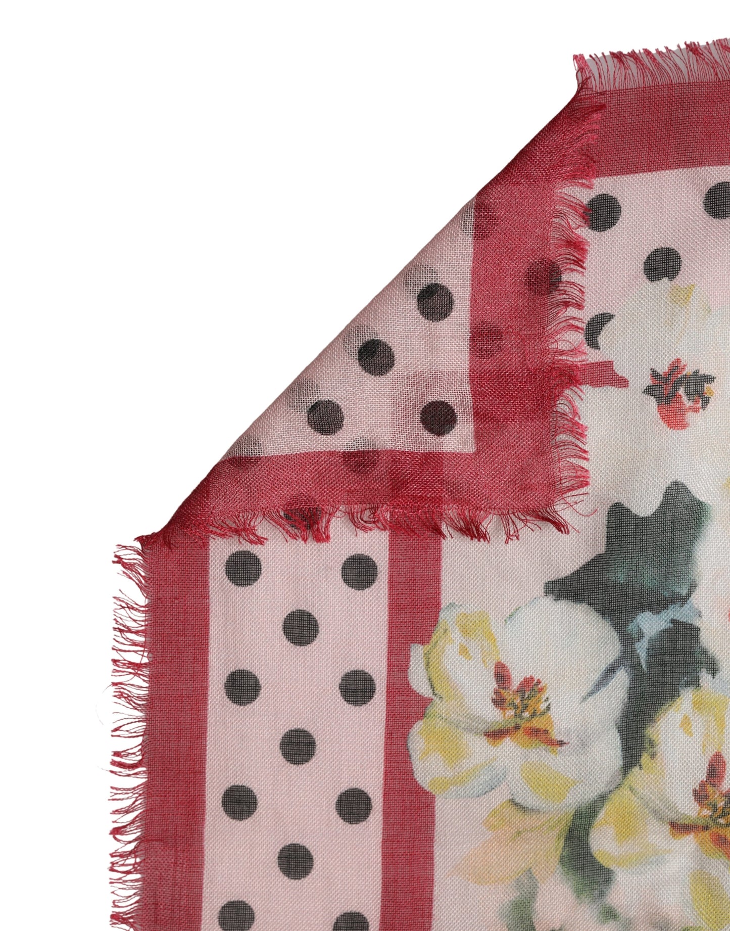 Dolce & Gabbana Multicolor Floral Print Square Stole 136cm x 130cm Scarf