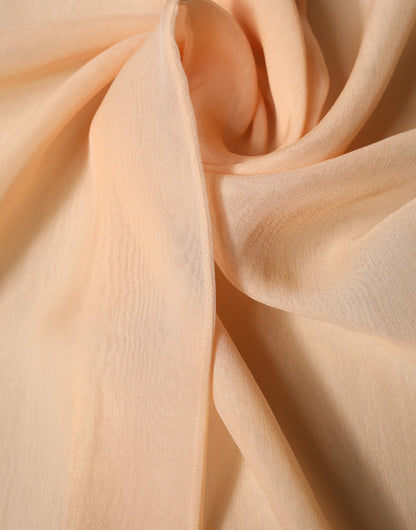 Dolce & Gabbana Beige Silk Sash Wrap Foulard Stole 292cm x 19cm Scarf