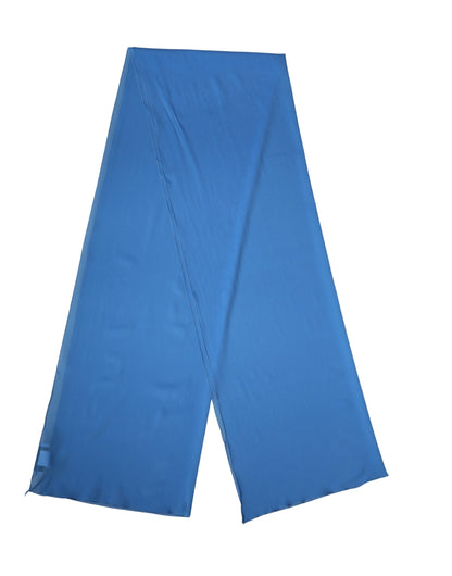 Dolce & Gabbana Blue Silk Neck Wrap Shawl Stole 200cm x 64cm Scarf