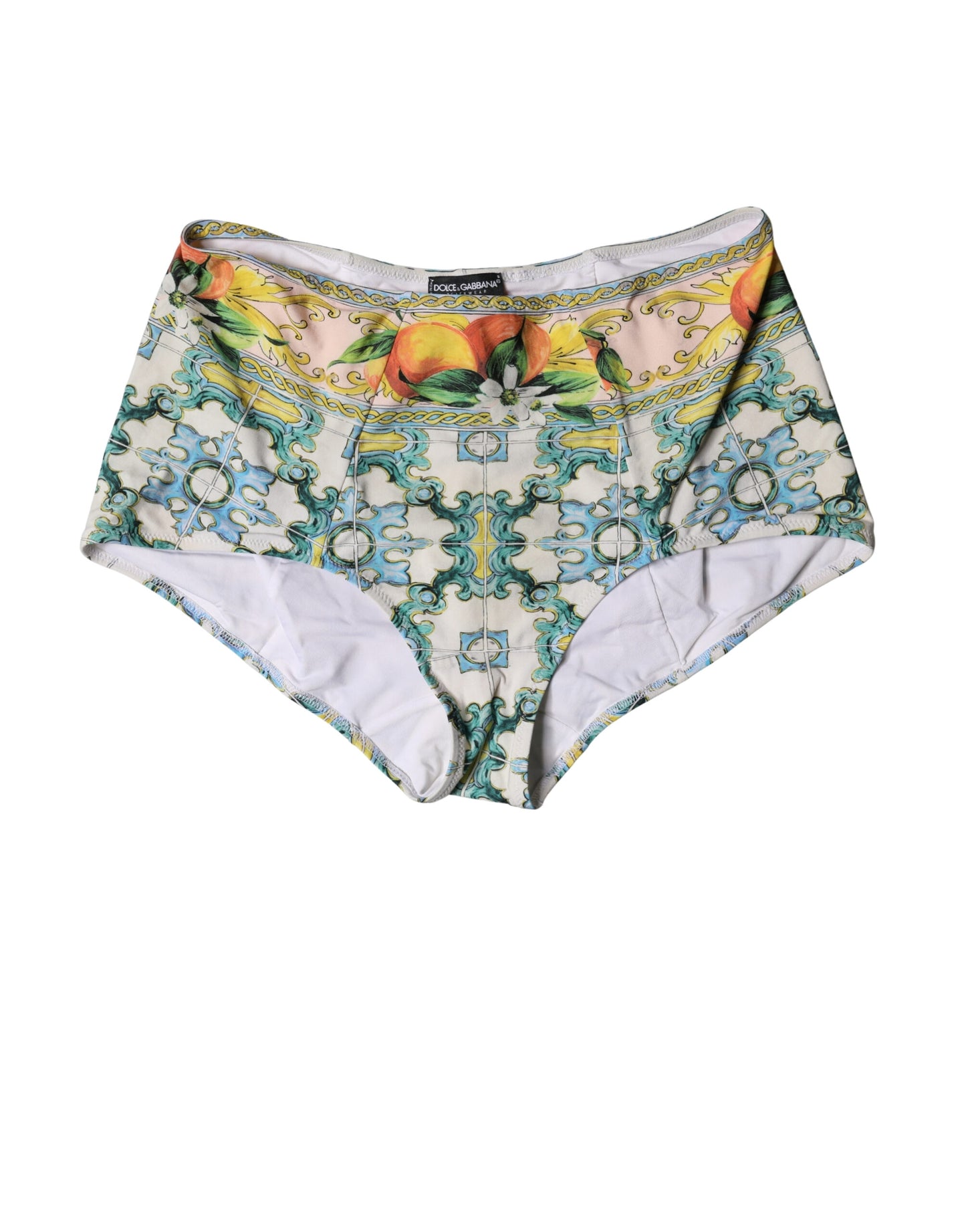 Dolce & Gabbana Multicolor Sicily High Waist Bikini Bottom Swimwear