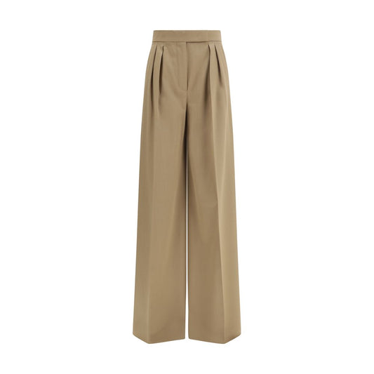 Max Mara Beige Wool Casual Pants