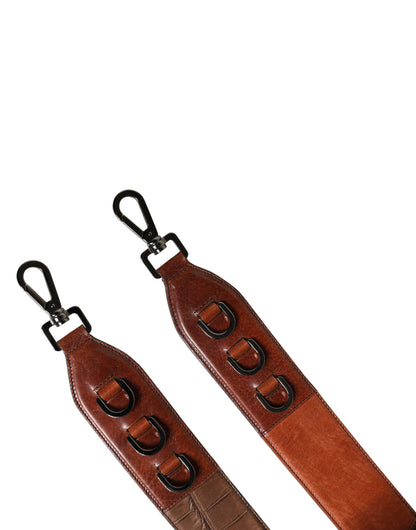 Dolce & Gabbana Brown Horse Velvet Leather Bag Accessory Shoulder Strap