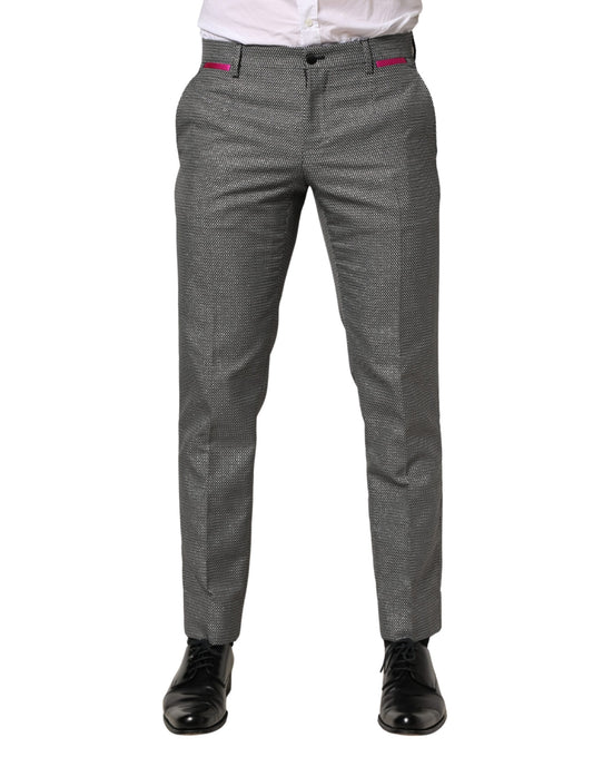 Dolce & Gabbana Gray Viscose Skinny Men Dress Trouser Pants
