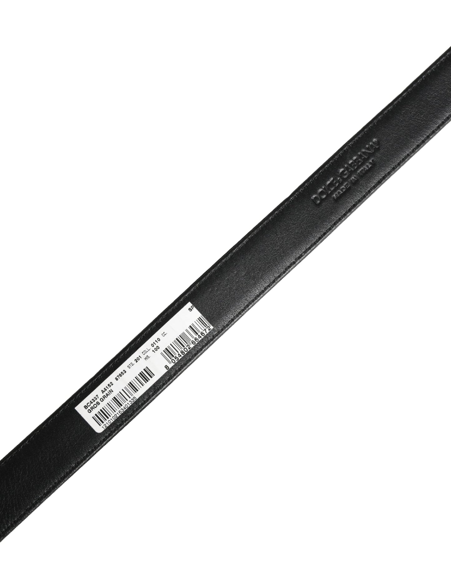 Dolce & Gabbana Men Black Viscose Leather Metal Buckle Belt