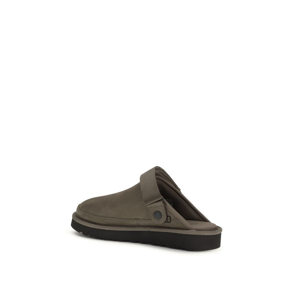 UGG Brown Calf Leather Bos Taurus Mules