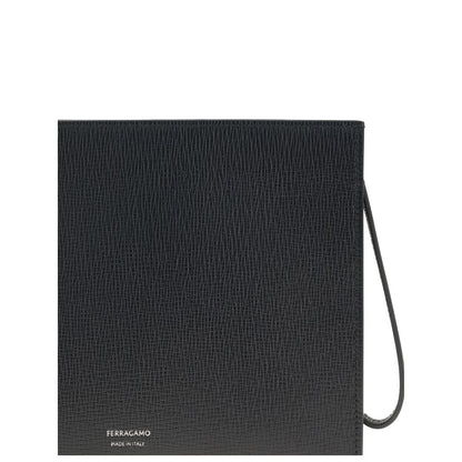 Ferragamo Black Calf Leather Bos Taurus Accessories
