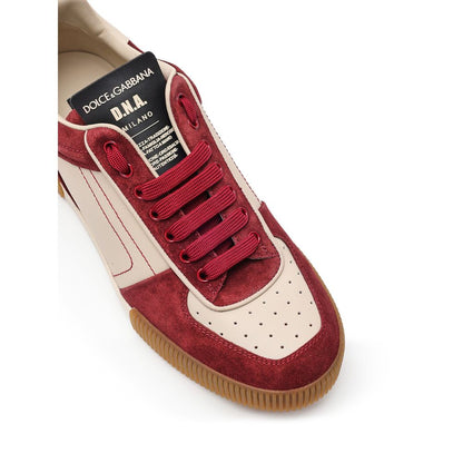 Dolce & Gabbana Blue Leather Low Top Sneakers