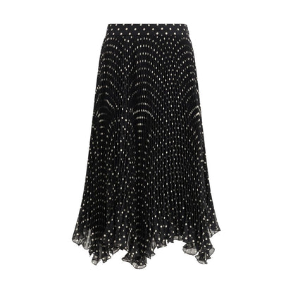 Valentino Black Silk Skirt