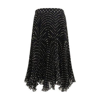 Valentino Black Silk Skirt