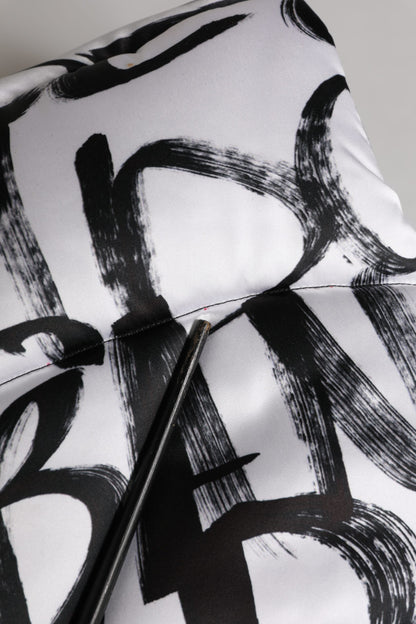 Dolce & Gabbana White Logo Print Whole Head Wrap Capello Hat