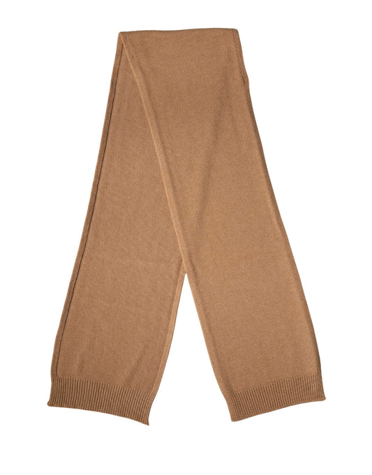 Dolce & Gabbana Brown Cashmere Knitted Men Neck Warmer One Size Scarf