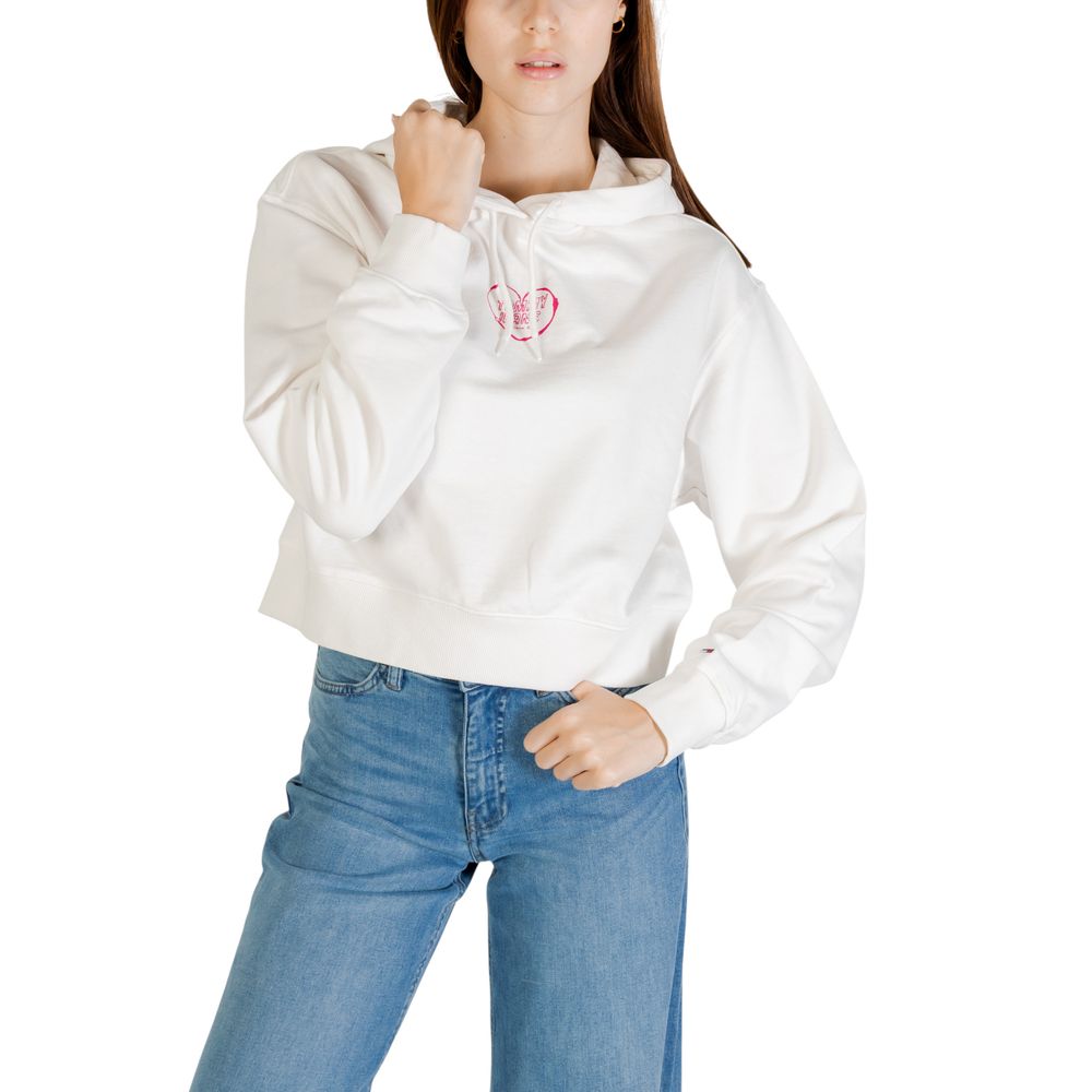 Tommy Hilfiger Jeans Cream Recycled Cotton Hoodie