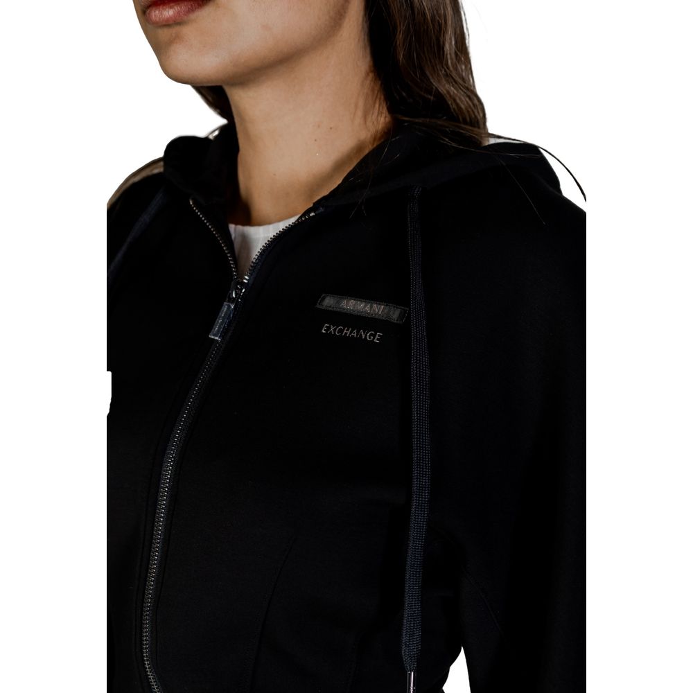 Armani Exchange Black Polyamide Hoodie
