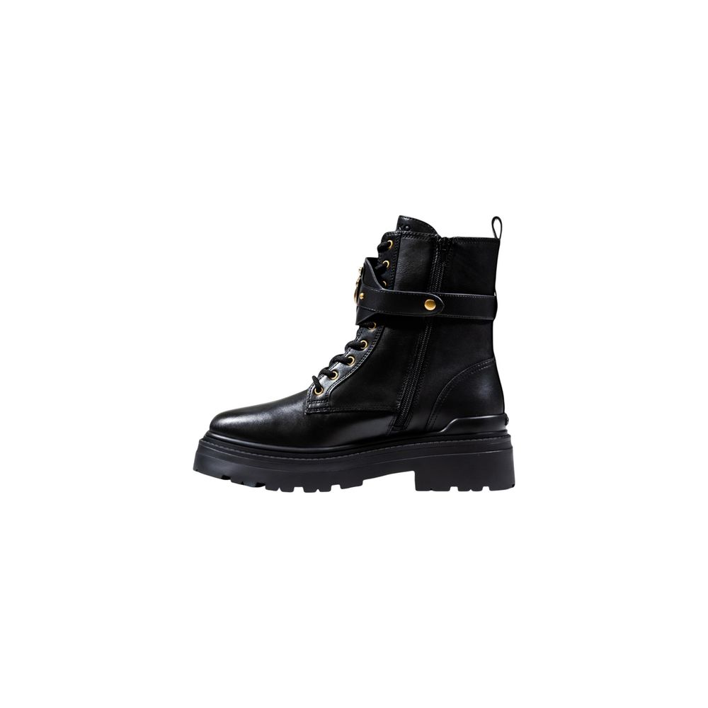 PINKO Black Leather Ankle Boots