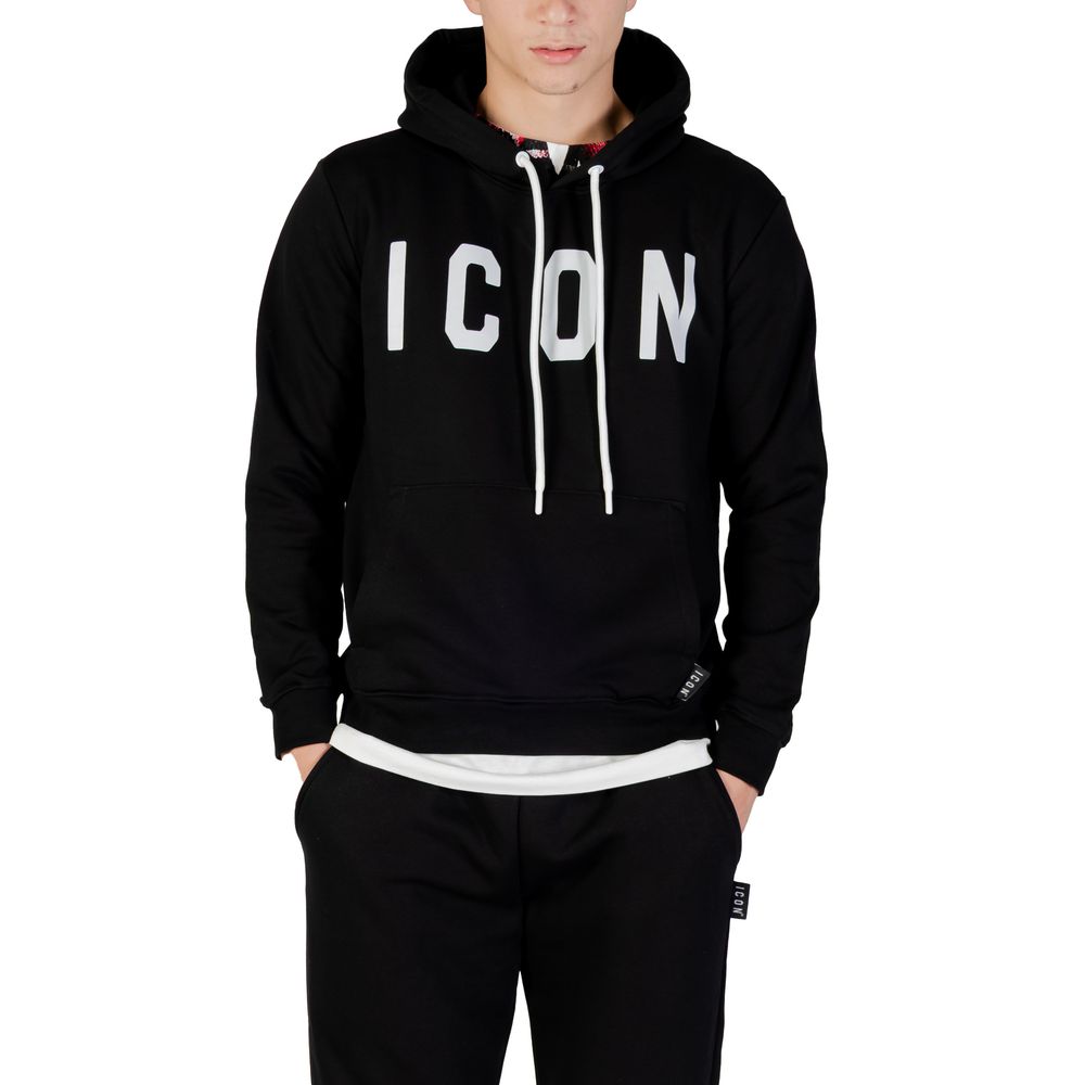 Icon Black And White Cotton Hoodie