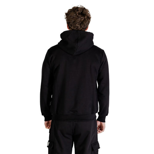 Icon Black Cotton Hoodie