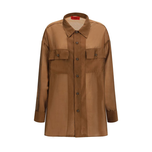 The Latest Brown Lycra Dress Shirt