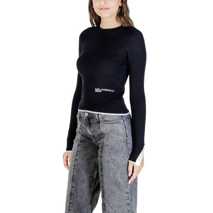 Karl Lagerfeld Black Viscose Sweatshirt