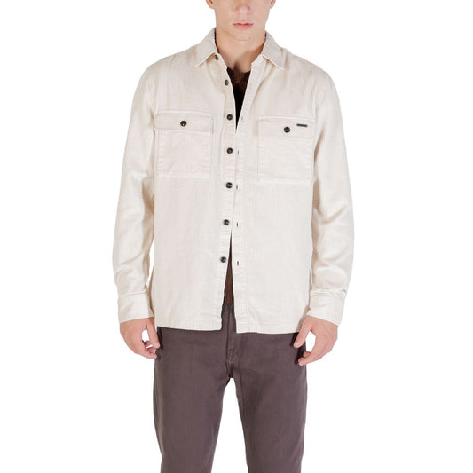 Gianni Lupo Cream Cotton Shell Jacket