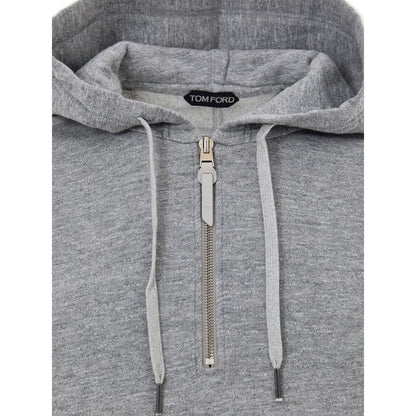 Tom Ford Gray Cotton Hoodie