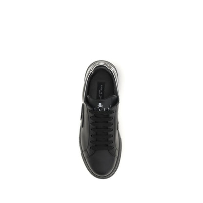 Philipp Plein Black Calf Leather Bos Taurus Low Top Sneakers