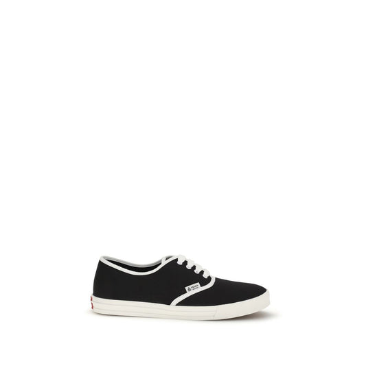 Prada Black Cotton Low Top Sneakers
