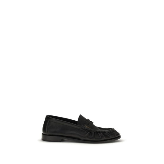 Saint Laurent Black Calf Leather Bos Taurus Slip-On Loafers