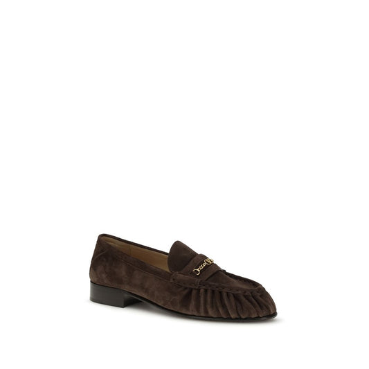 Valentino Garavani Brown Calf Leather Bos Taurus Slip-On Loafers