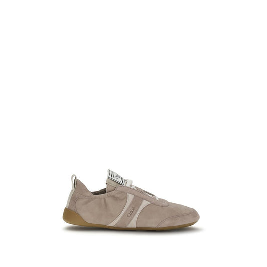 Chloé Beige Calf Leather Bos Taurus Athletic Sneakers