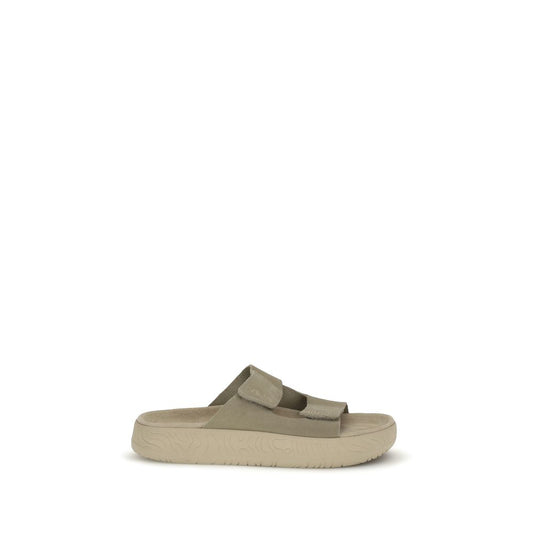 Veja Beige Calf Leather Bos Taurus Flat Sandals