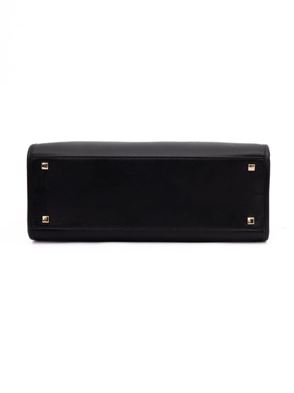 Jimmy Choo Black Avenue S Tote Leather Handbag