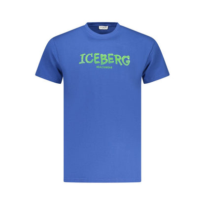 Iceberg Blue Cotton T-Shirt