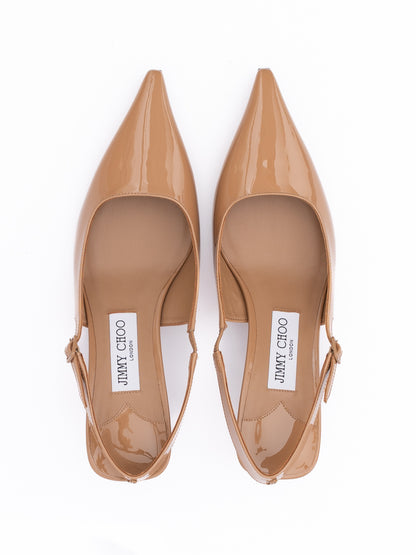 Jimmy Choo Biscuit Amel 50 Slingback Pumps