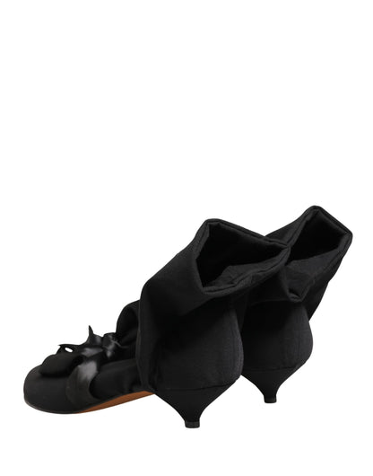 Dolce & Gabbana Black Suede Ankle Boots Shoes